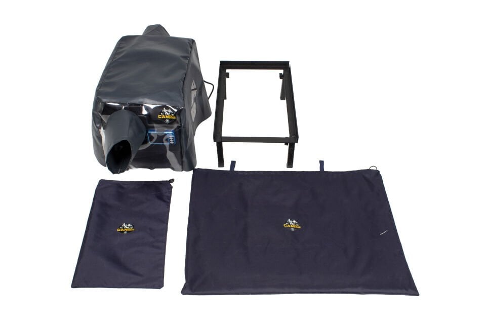 WEBESTEN Akü Entegreli Çanta Tipi Dizel Isıtıcı + Webasto Koruma Kılıfı + Yükseltme Sehpası Seti + Çakmaklık Şarj Aleti