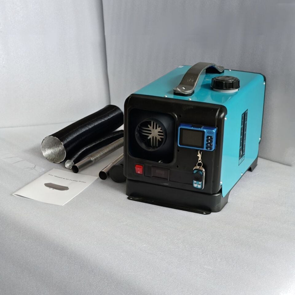 WEBESTEN Akü Entegreli Çanta Tipi Dizel Isıtıcı + Webasto Koruma Kılıfı + Yükseltme Sehpası Seti + Çakmaklık Şarj Aleti