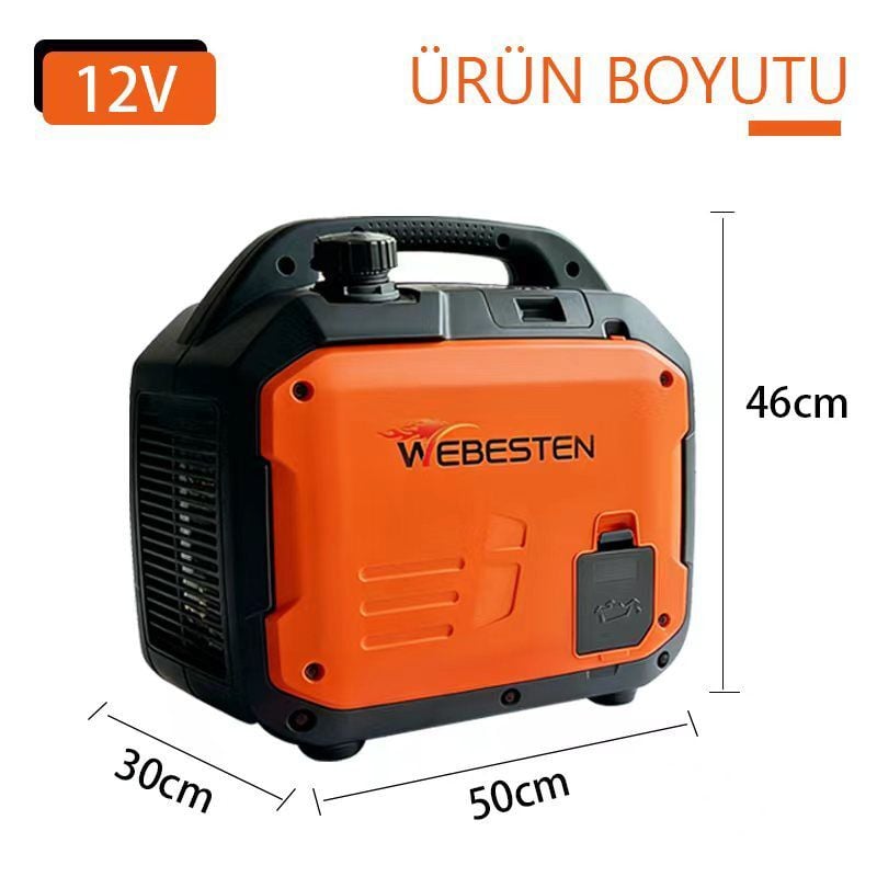 WEBESTEN 24V DC PORTATİF JENERATÖR 1800W (24V AKÜ DOLDURUR)